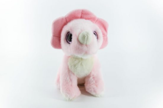 Triceratops plush pink