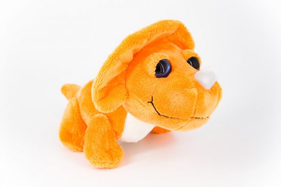 Triceratops plush orange
